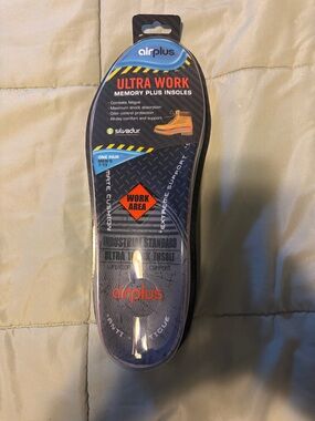Airplus Ultra Work Memory Plus Insoles for Men - Gray/Black
